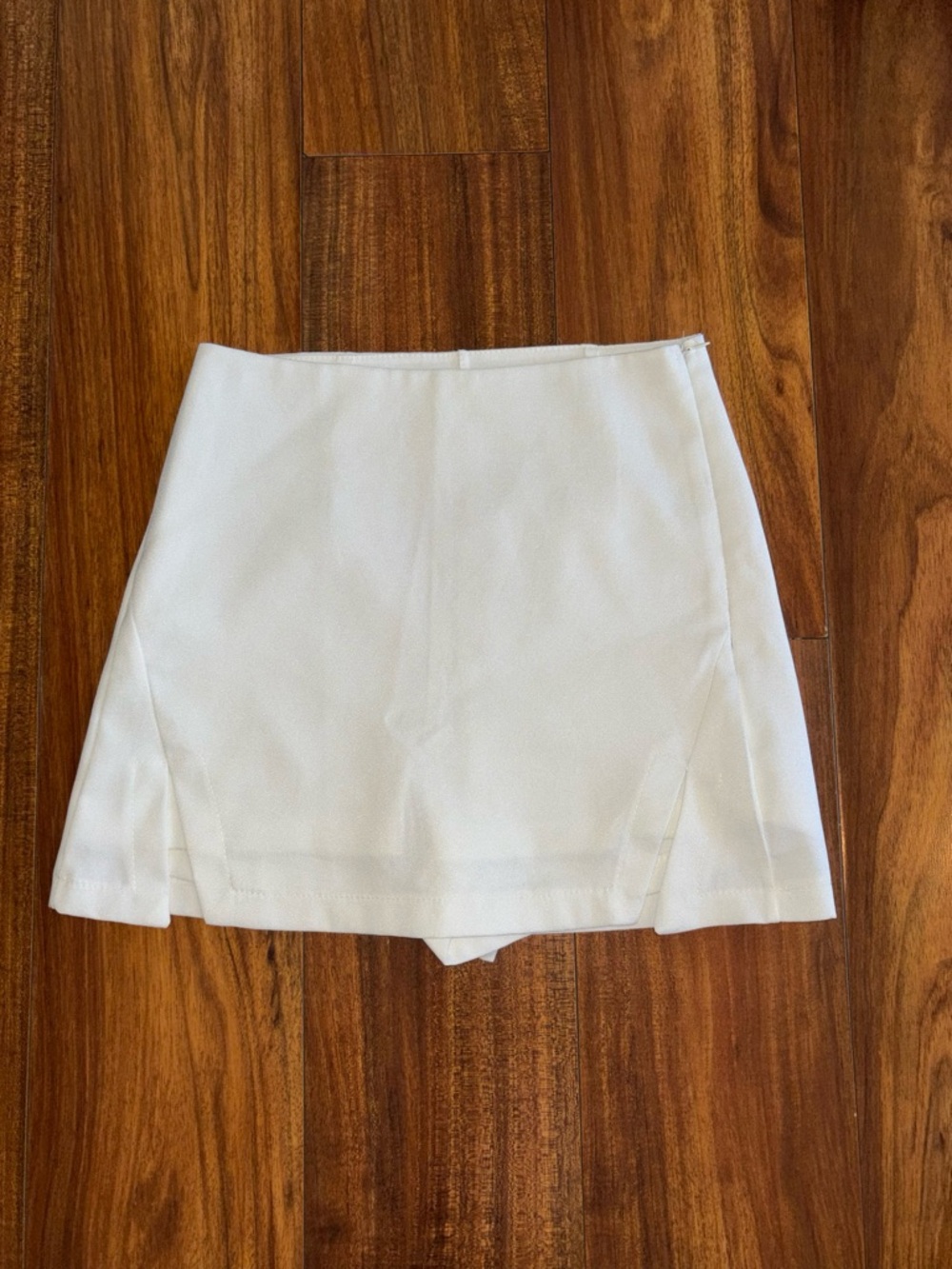 White A-Line Skort